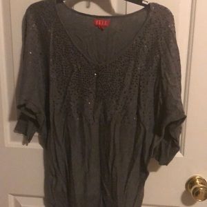 Elle Gray Sweater with Sequins